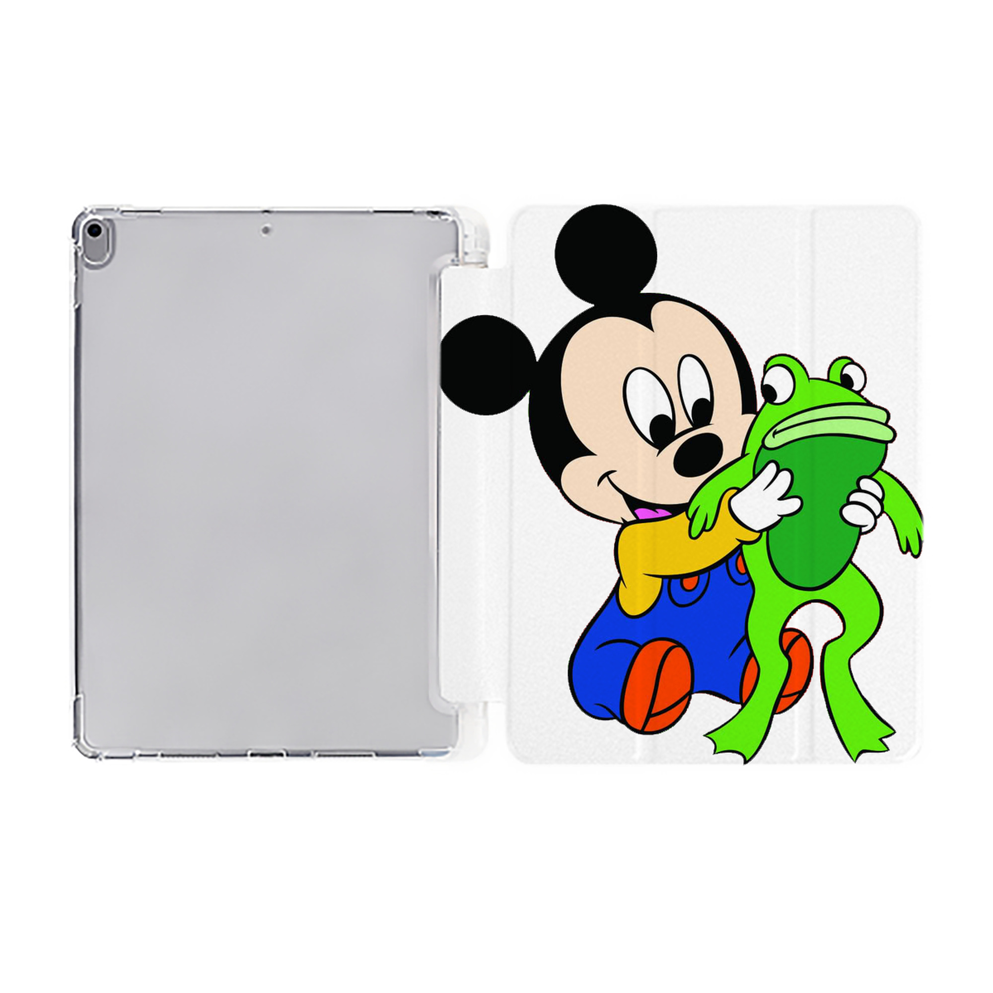 ミッキーマウス Mickey Mouse IPad ケース ペン収納付き 三つ折りスタンド PUレザー×シリコン 対応機種9.5/10.5/10.9インチ
